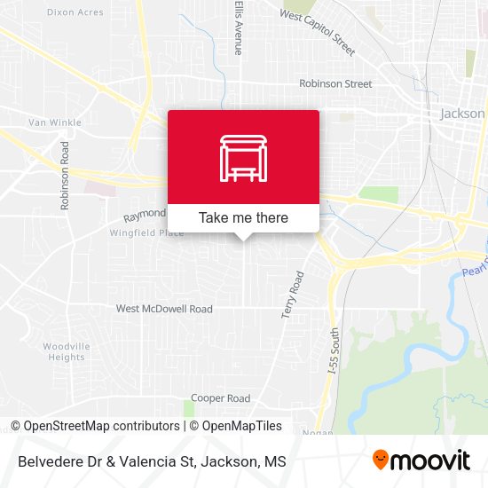 Belvedere Dr & Valencia St map