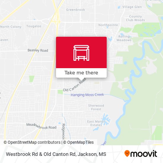 Westbrook Rd & Old Canton Rd map