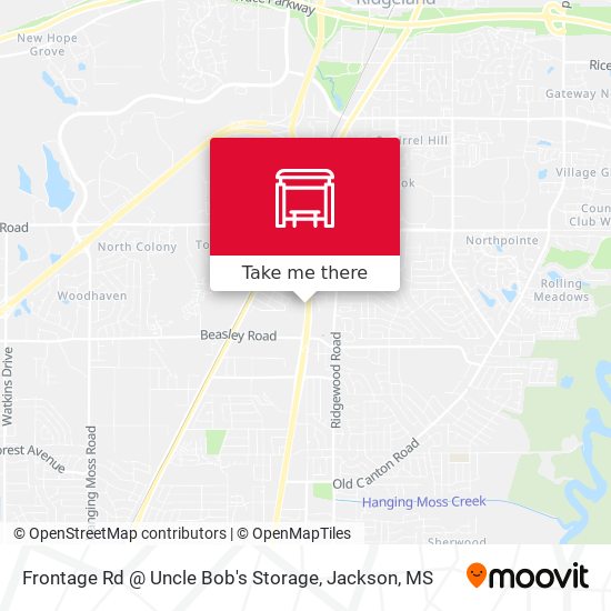 Frontage Rd @ Uncle Bob's Storage map