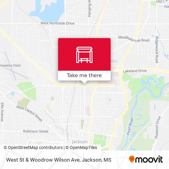 West St & Woodrow Wilson Ave map