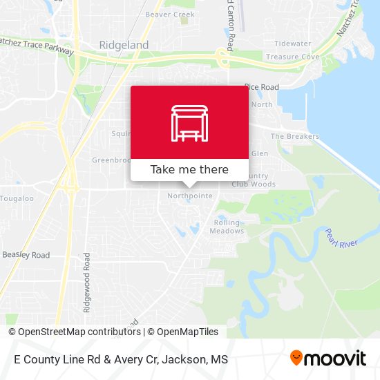 E County Line Rd & Avery Cr map