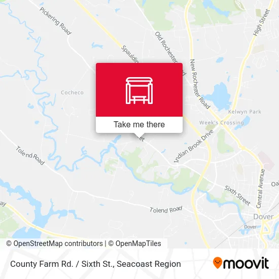 County Farm Rd. / Sixth St. map