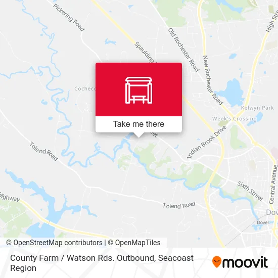County Farm / Watson Rds. Outbound map