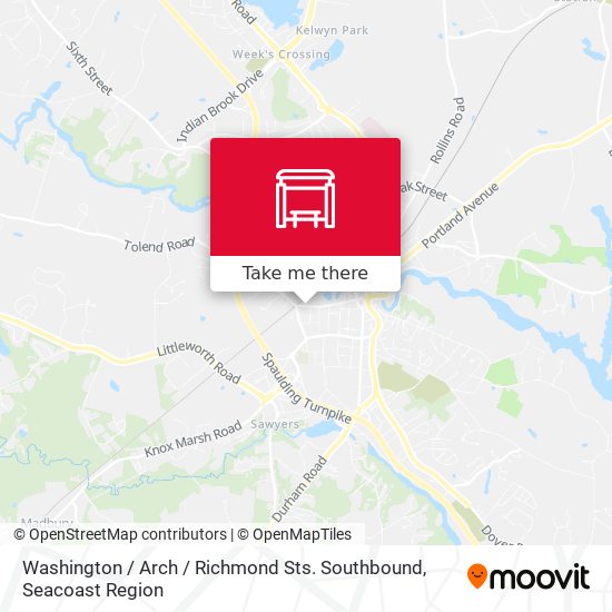 Mapa de Washington / Arch / Richmond Sts. Southbound