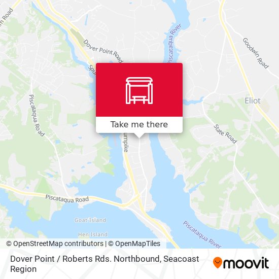 Dover Point / Roberts Rds. Northbound map