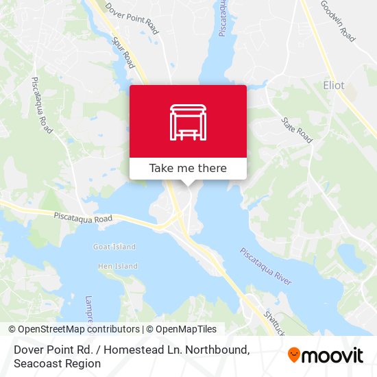 Mapa de Dover Point Rd. / Homestead Ln. Northbound