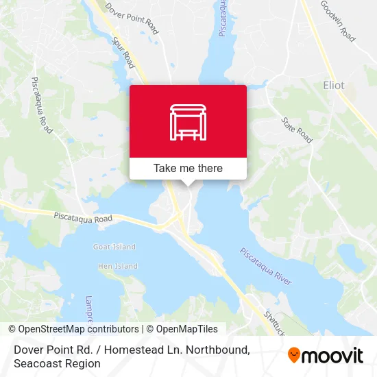 Dover Point Rd. / Homestead Ln. Northbound map