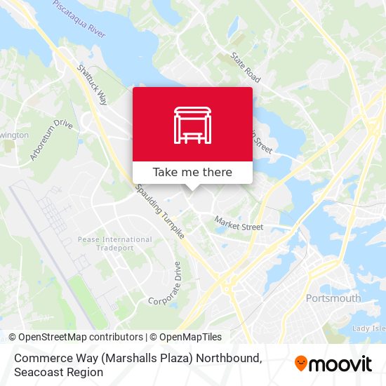 Mapa de Commerce Way (Marshalls Plaza) Northbound