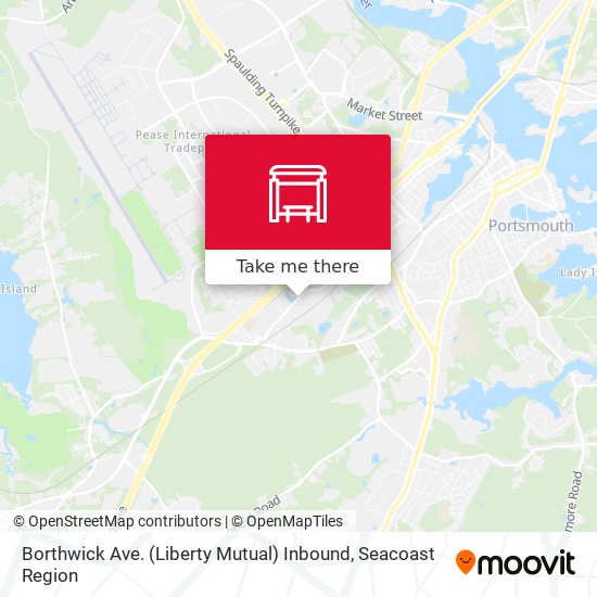 Borthwick Ave. (Liberty Mutual) Inbound map