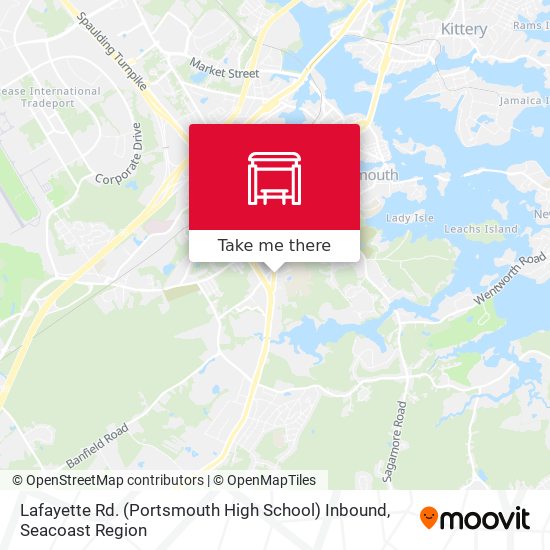 Lafayette Rd. (Portsmouth High School) Inbound map