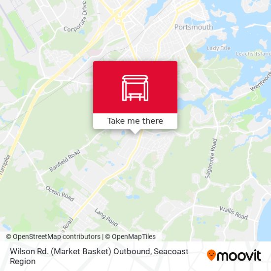 Wilson Rd. (Market Basket) Outbound map