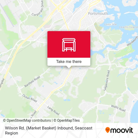 Wilson Rd. (Market Basket) Inbound map