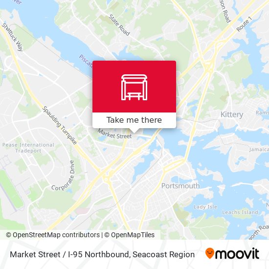 Market Street / I-95 Northbound map