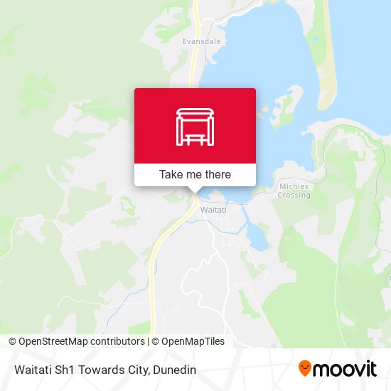 Waitati Sh1 Towards City map