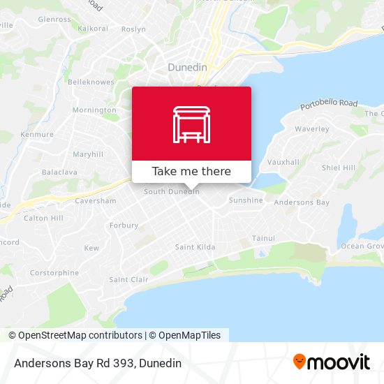 Andersons Bay Rd 393 map