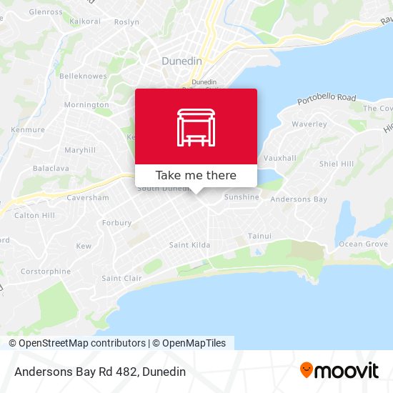 Andersons Bay Rd 482 map