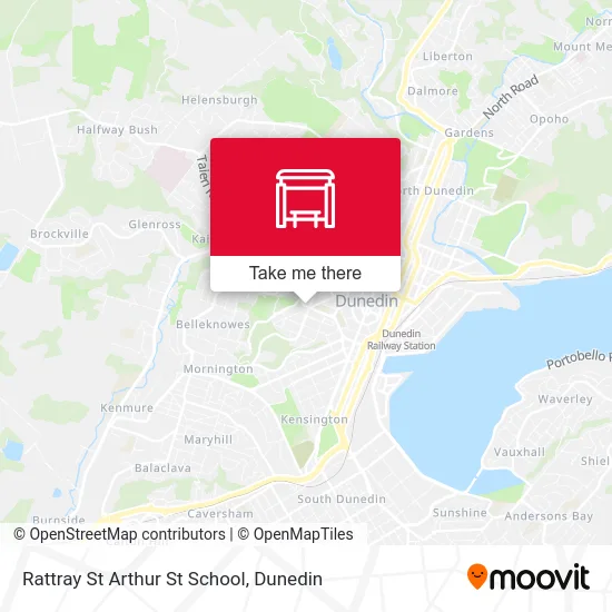 Rattray St Arthur St School map