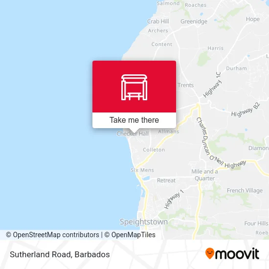 Sutherland Road map