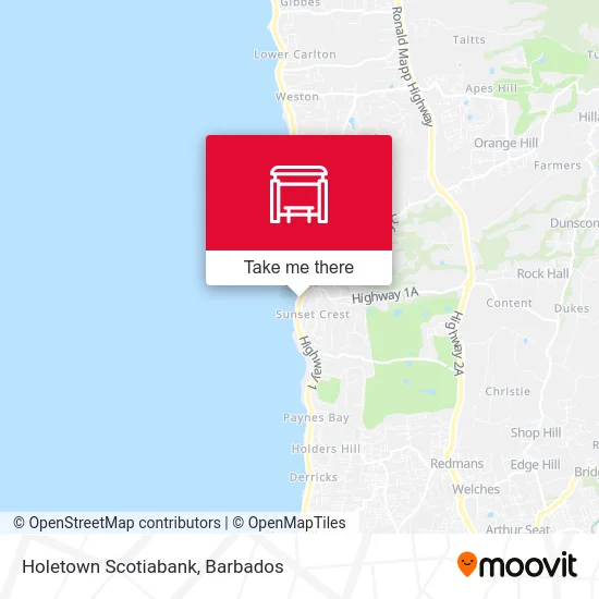 Holetown Scotiabank map