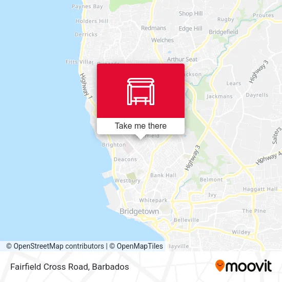 Fairfield Cross Road map