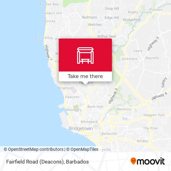 Fairfield Road (Deacons) map