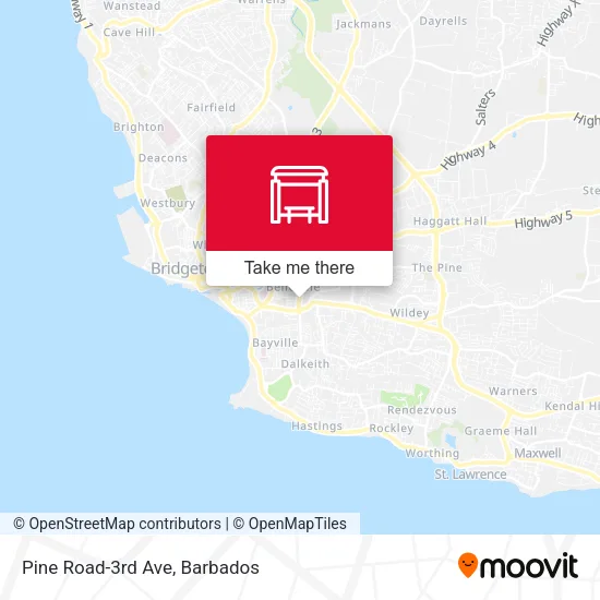 Pine Road-3rd Ave map