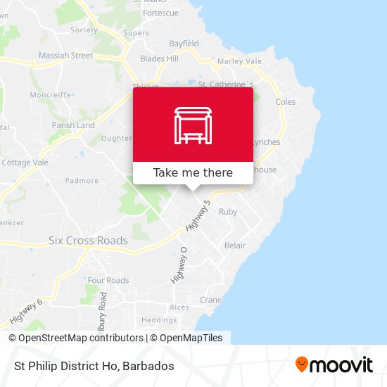 St Philip District Ho map
