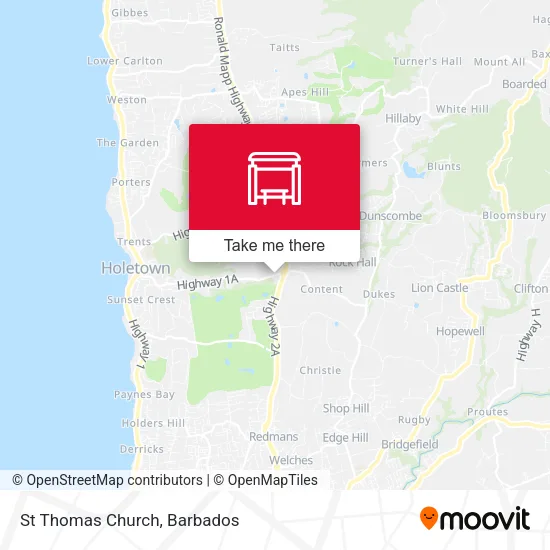St Thomas Church map