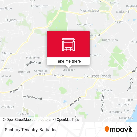 Sunbury Tenantry map