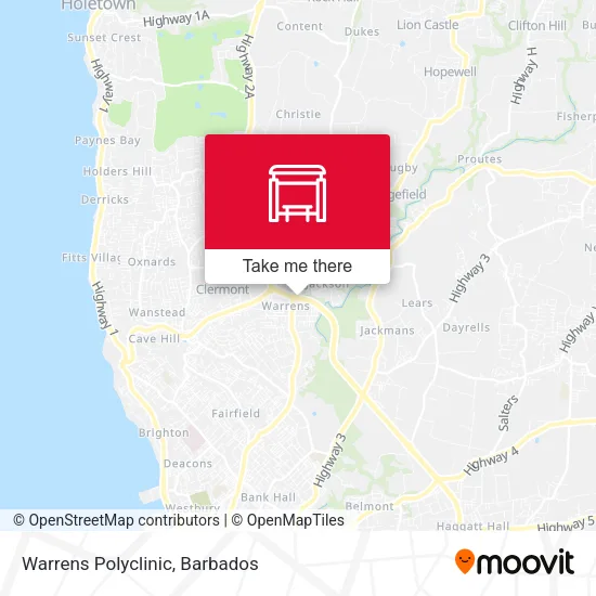 Warrens Polyclinic map