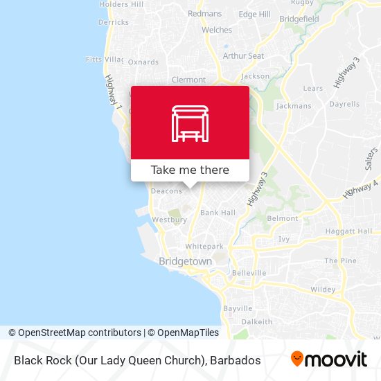 Black Rock (Our Lady Queen Church) map