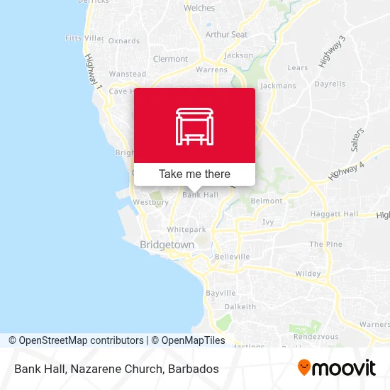 Bank Hall, Nazarene Church map