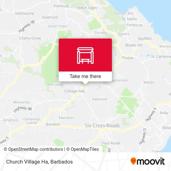 Church Village Ha map