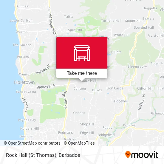 Rock Hall (St Thomas) map