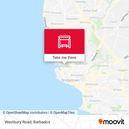 Westbury Road map