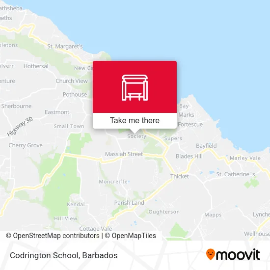 Codrington School map