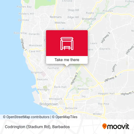 Codrington (Stadium Rd) map