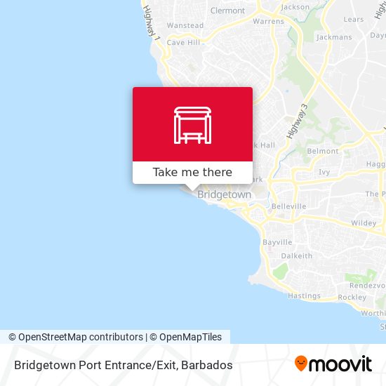 Bridgetown Port Entrance/Exit map