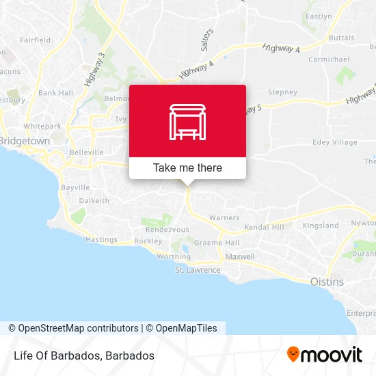 Life Of Barbados map