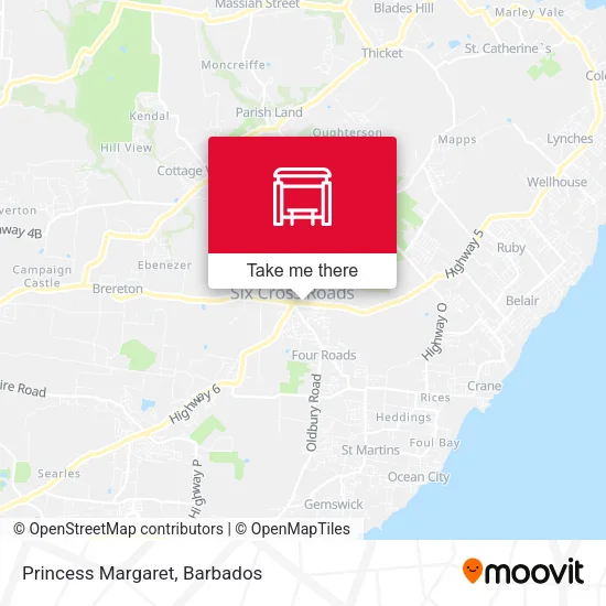 Princess Margaret map