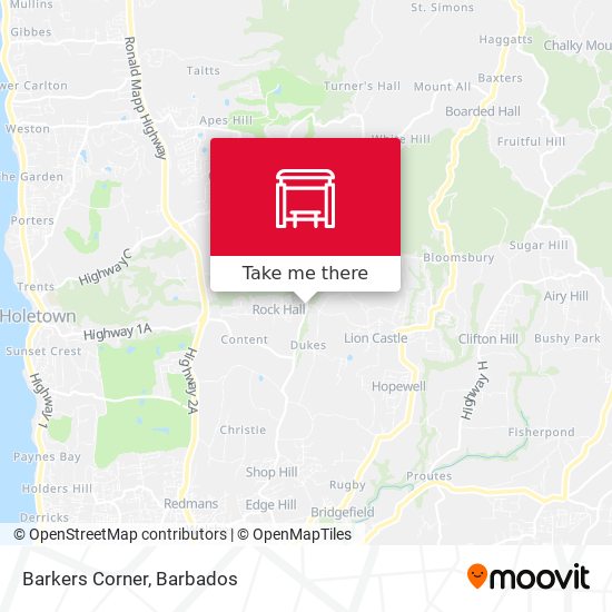 Barkers Corner map