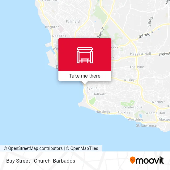 Bay Street - Church map