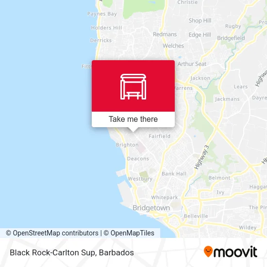 Black Rock-Carlton Sup map
