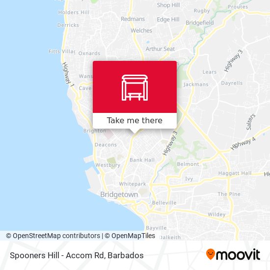 Spooners Hill - Accom Rd map