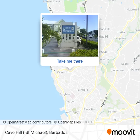 Cave Hill ( St Michael) map