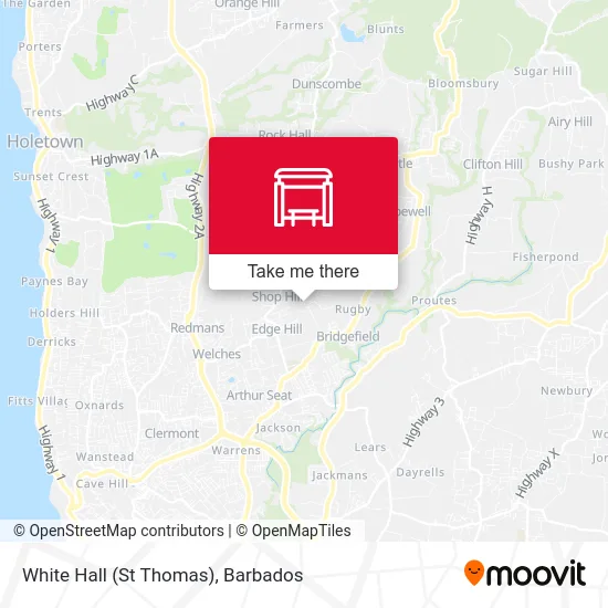 White Hall (St Thomas) map