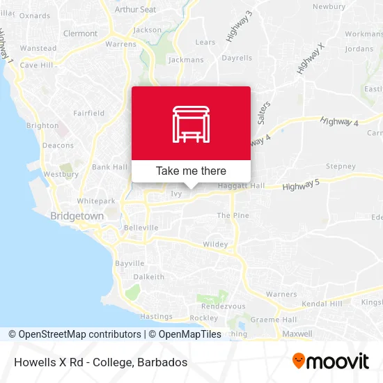 Howells X Rd - College map