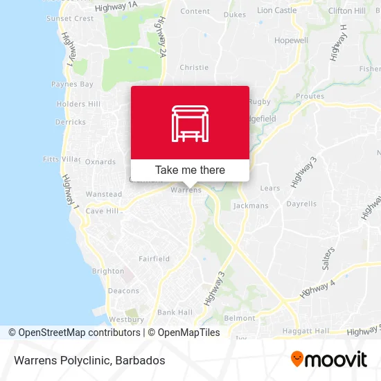 Warrens Polyclinic map
