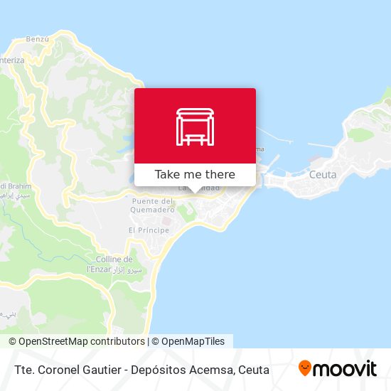 Tte. Coronel Gautier - Depósitos Acemsa map