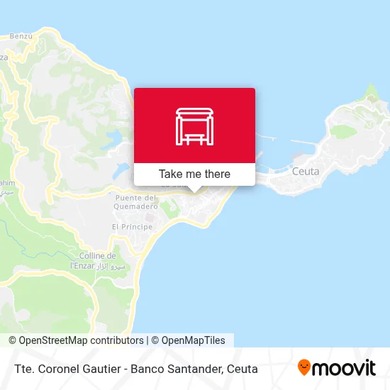 Tte. Coronel Gautier - Banco Santander map